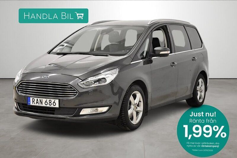 Grå Begagnad 2015 Ford Galaxy Business Edition Minibuss | 179 900 kr (Marknadspris) - Bild 1/3