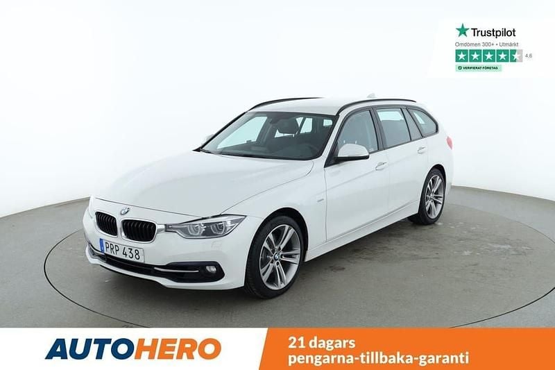 Vit Begagnad 2015 BMW 330 Sport Line Kombi | 216 000 kr (Bra pris) - Bild 1/4