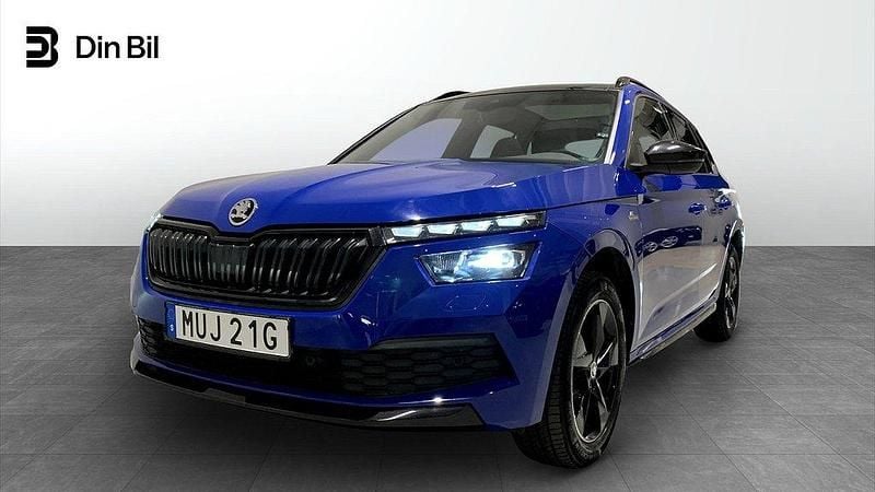 Blå Begagnad 2022 Skoda Kamiq Monte Carlo SUV | 264 900 kr (Lite dyr) - Bild 1/4