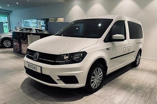 Vit Begagnad 2019 VW Caddy Maxi Life Life Minibuss | 199 900 kr (Bra pris) - Bild 1/4