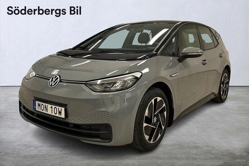 Grå Begagnad 2022 VW ID.3 Pro Performance Halvkombi | 249 800 kr (Bra pris) - Bild 1/4