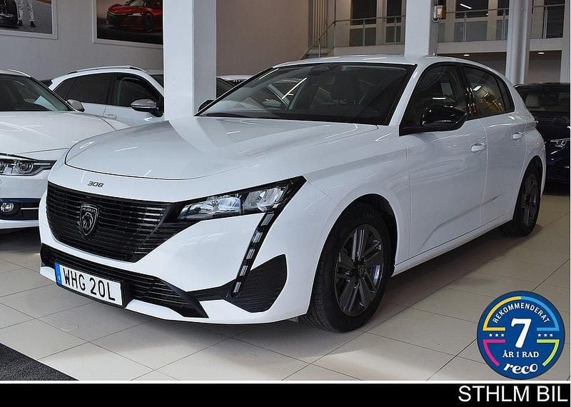 Vit (banquise white) Begagnad 2022 Peugeot 308 Halvkombi | 199 000 kr (Bra pris) - Bild 1/4