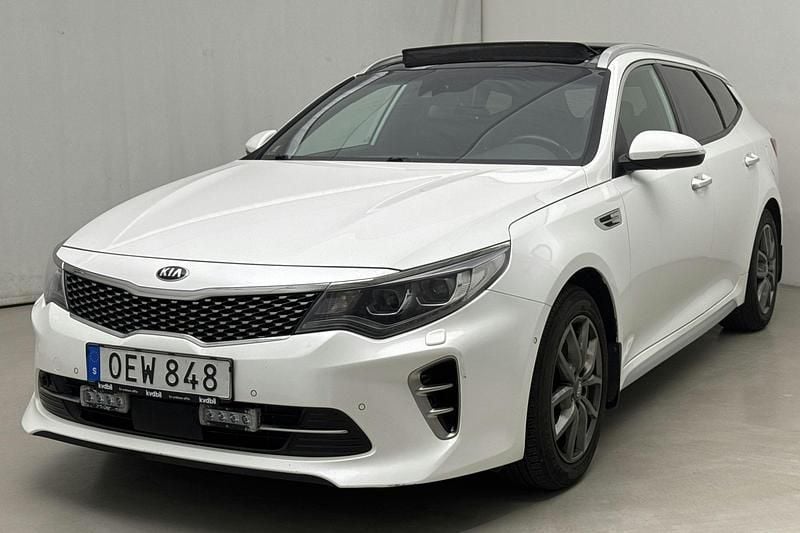 Vit Begagnad 2017 Kia Optima GT-Line Kombi | 128 000 kr (Bra pris) - Bild 1/4