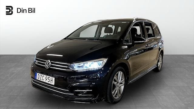 Svart Begagnad 2021 VW Touran R-line Minibuss | 339 800 kr (Lite dyr) - Bild 1/4
