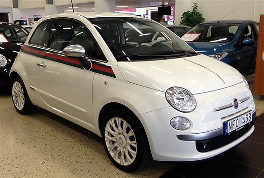 Såld Fiat 500 Gucci Edition 1,2 69., begagnad 2013, 1 685 mil i Sätra