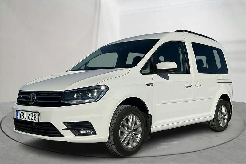 Vit Begagnad 2018 VW Caddy Minibuss | 110 000 kr (Bra pris) - Bild 1/4