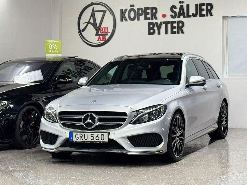 Silver Begagnad 2017 Mercedes C220 AMG line Kombi | 224 900 kr (Marknadspris) - Bild 1/4