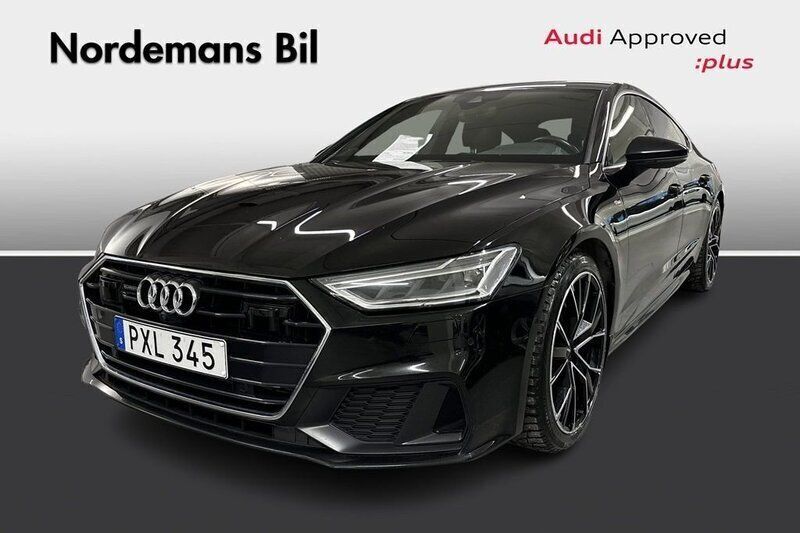 Mytsvart metallic Begagnad 2018 Audi A7 Sportback S-Line Halvkombi | 428 800 kr (Bra pris) - Bild 1/4