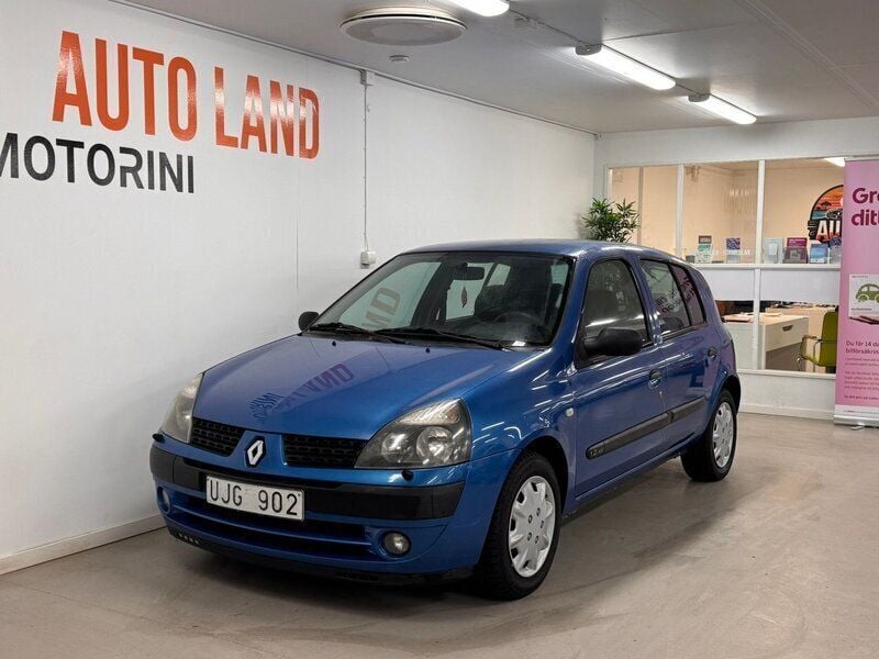 Blå Begagnad 2003 Renault Clio II Expression Halvkombi | 24 900 kr (Marknadspris) - Bild 1/4
