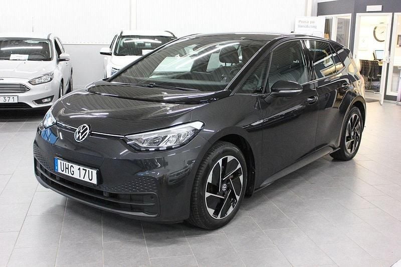 Mörkgrå Begagnad 2021 VW ID.3 Pro Performance Halvkombi | 242 500 kr (Marknadspris) - Bild 1/4