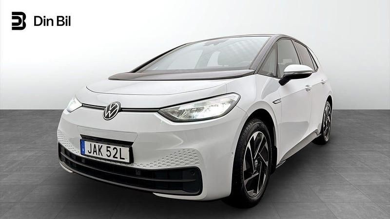 Vit Begagnad 2022 VW ID.3 Pro Performance Halvkombi | 274 900 kr (Marknadspris) - Bild 1/4