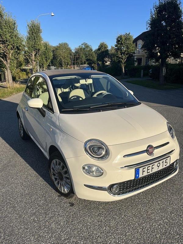 Vit Begagnad 2018 Fiat 500C Lounge Cab | 119 000 kr (Marknadspris) - Bild 1/4