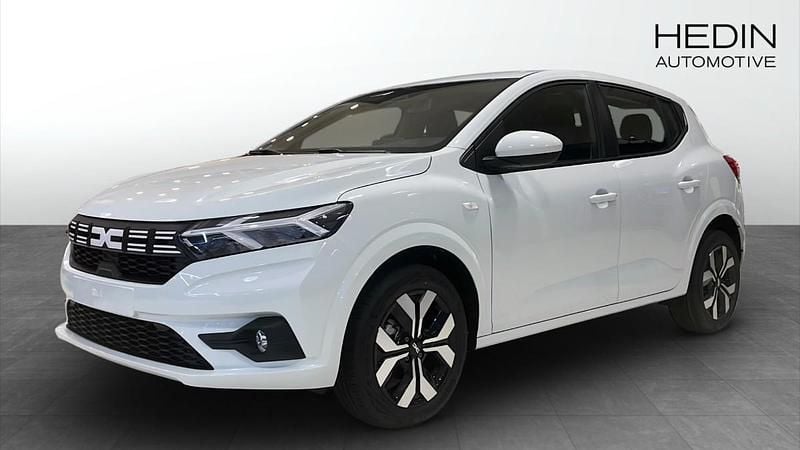Vit (white) Ny 2025 Dacia Sandero Expression Halvkombi | 219 900 kr (Bra pris) - Bild 1/4
