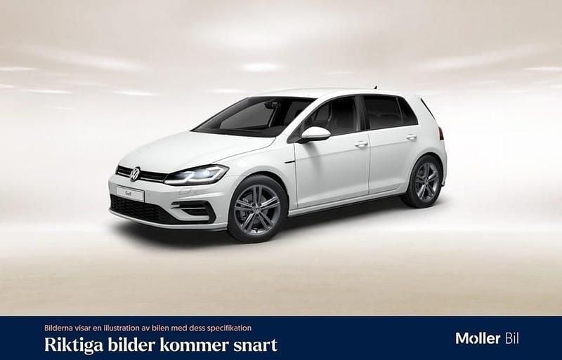 Pure white Begagnad 2020 VW Golf VII R-line Halvkombi | 179 900 kr (Marknadspris) - Bild 1/4