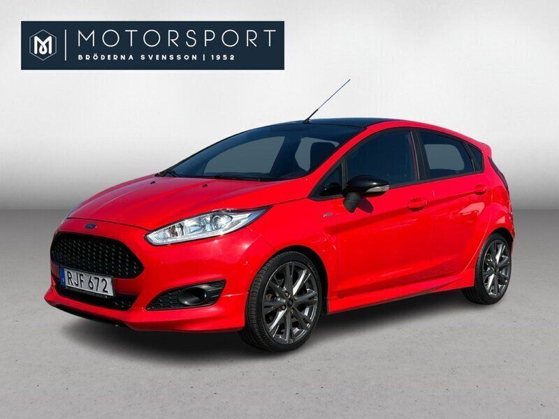 Röd Begagnad 2016 Ford Fiesta ST-Line Halvkombi | 89 900 kr (Marknadspris) - Bild 1/3