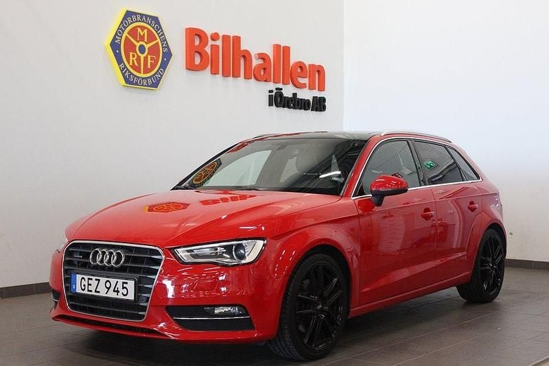 Röd Begagnad 2014 Audi A3 Sportback S-Line Halvkombi | 164 900 kr (Marknadspris) - Bild 1/4