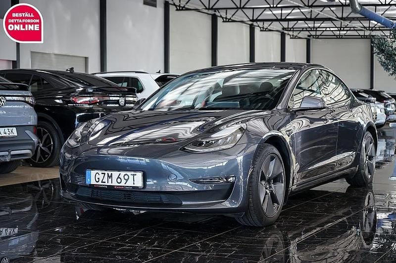 Begagnad Tesla Model 3 Long Range AWD 366 kW (498 HK) 2020 Grå Sedan