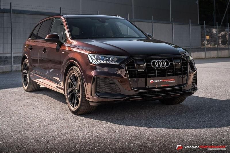 Brun (barrique brown metallic ) Begagnad 2020 Audi Q7 S-Line SUV | 559 800 kr (Lite dyr) - Bild 1/4