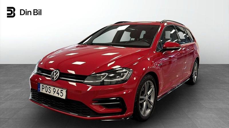 Röd Begagnad 2018 VW Golf VII R-line Kombi | 209 900 kr (Marknadspris) - Bild 1/4