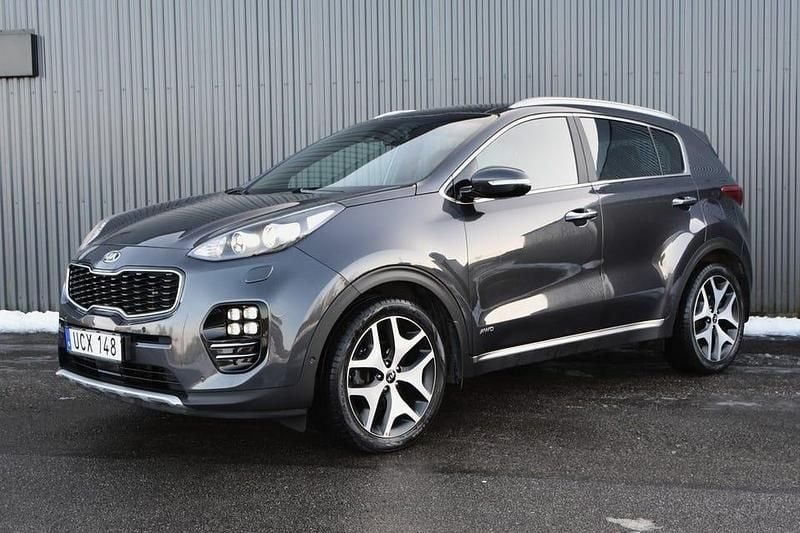 Grå Begagnad 2015 Kia Sportage GT-Line SUV | 159 900 kr (Lite dyr) - Bild 1/4