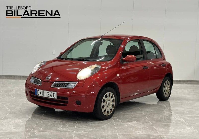 Röd Begagnad 2008 Nissan Micra Halvkombi | 19 900 kr (Lite dyr) - Bild 1/4