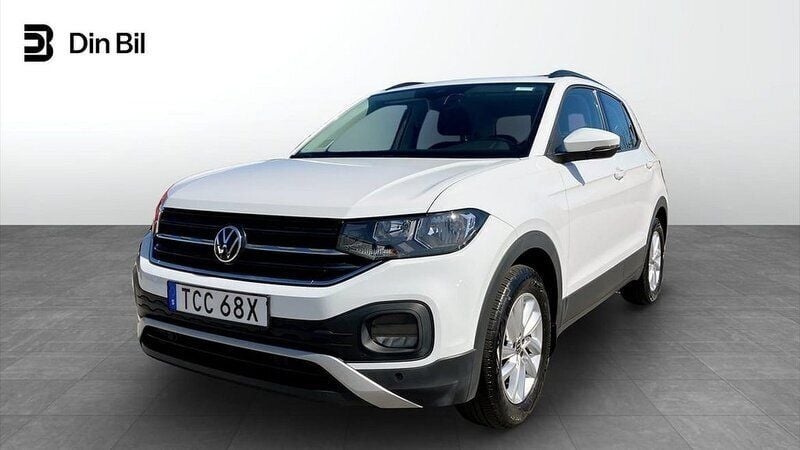 Vit Begagnad 2021 VW T-Cross Life SUV | 184 900 kr (Marknadspris) - Bild 1/4