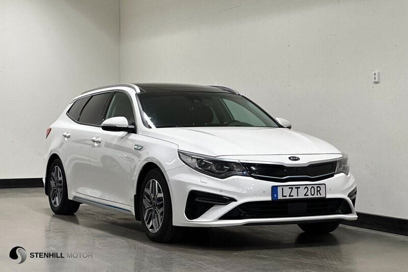 Vit Begagnad 2019 Kia Optima Hybrid 2 Sedan | 169 900 kr (Bra pris) - Bild 1/4