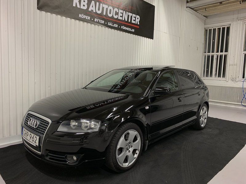 Svart Begagnad 2007 Audi A3 Sportback Ambition Halvkombi | 49 900 kr (Marknadspris) - Bild 1/4