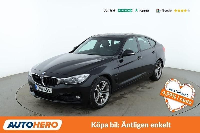 Svart Begagnad 2016 BMW 320 Gran Turismo Sport Line Halvkombi | 174 000 kr (Marknadspris) - Bild 1/4