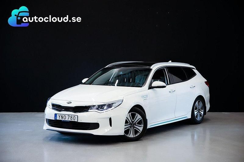 Vit Begagnad 2018 Kia Optima Hybrid 2 Sedan | 189 800 kr (Marknadspris) - Bild 1/4