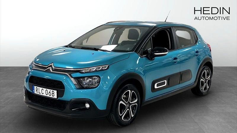 Blå (blue) Begagnad 2022 Citroën C3 Feel Halvkombi | 139 900 kr (Marknadspris) - Bild 1/4