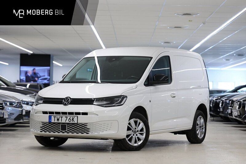 Vit Begagnad 2021 VW Caddy Minibuss | 229 900 kr (Marknadspris) - Bild 1/3