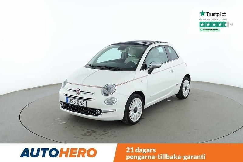 Vit Begagnad 2020 Fiat 500 Lounge Halvkombi | 134 000 kr (Lite dyr) - Bild 1/4