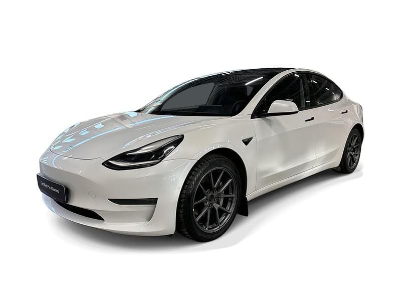Vit Begagnad 2021 Tesla Model 3 Long Range AWD Sedan | 297 200 kr (Dyr) - Bild 1/4