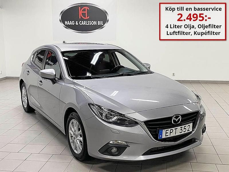 Grå Begagnad 2014 Mazda 3 Inclusive Halvkombi | 99 000 kr (Marknadspris) - Bild 1/4