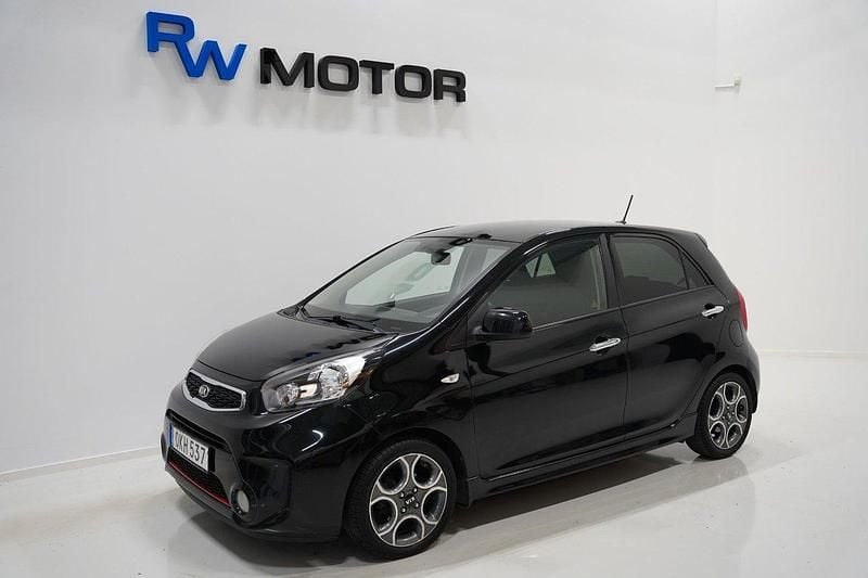 Svart Begagnad 2016 Kia Picanto Halvkombi | 74 800 kr (Marknadspris) - Bild 1/4