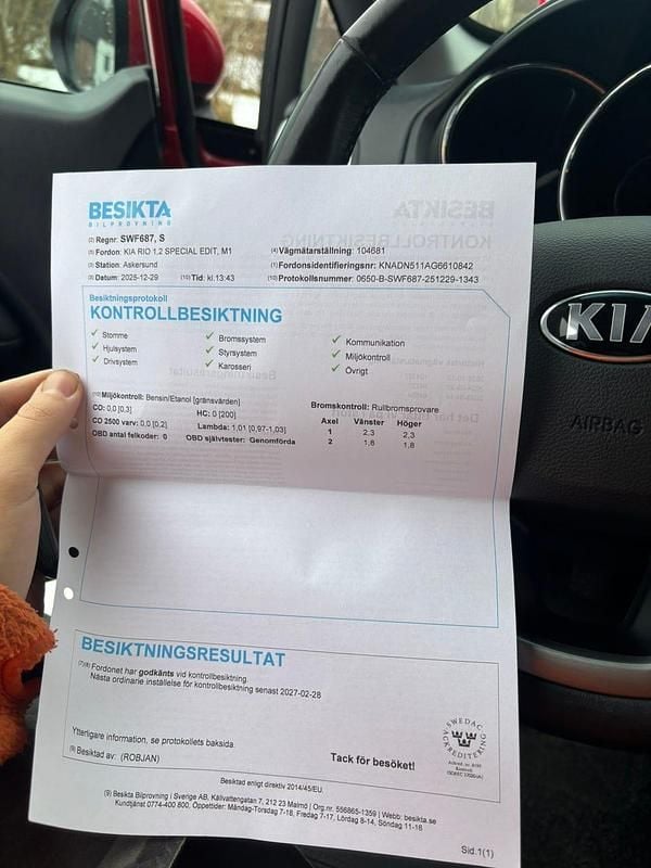 Begagnad Kia Rio 84 HK (61 kW) 2016 Halvkombi