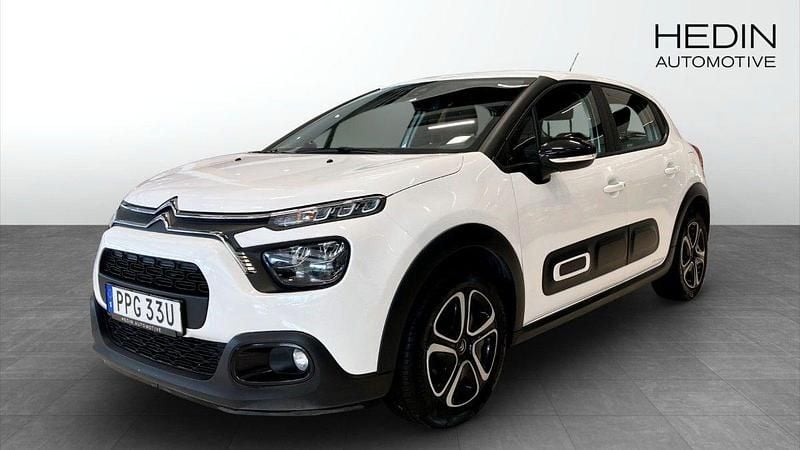 Vit (white) Begagnad 2022 Citroën C3 Feel Halvkombi | 119 900 kr (Bra pris) - Bild 1/4