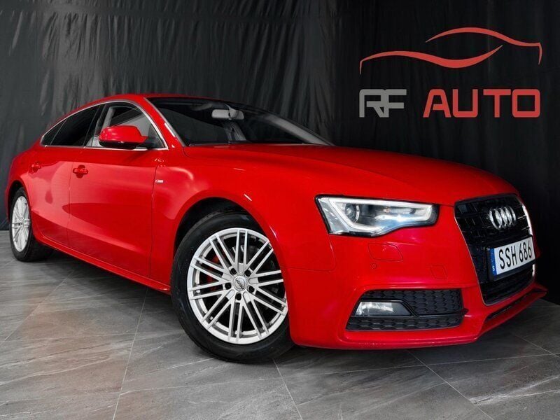 Röd Begagnad 2015 Audi A5 Sportback S-Line Halvkombi | 149 900 kr (Marknadspris) - Bild 1/4