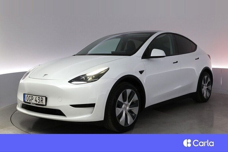 Vit Begagnad 2022 Tesla Model Y Standard Range SUV | 354 900 kr (Marknadspris) - Bild 1/3