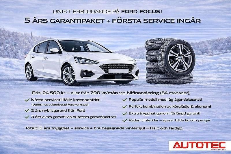 Begagnad Ford Focus Business Edition 125 HK (91 kW) 2023 Vit Halvkombi