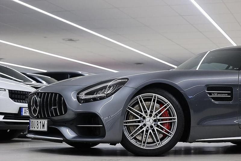 Begagnad Mercedes AMG GT C Exclusive 558 HK (410 kW) 2019 Grå Sportkupé