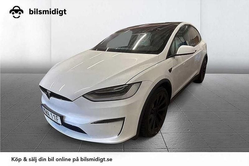 Vit Begagnad 2022 Tesla Model X Plaid SUV | 929 800 kr (Dyr) - Bild 1/3