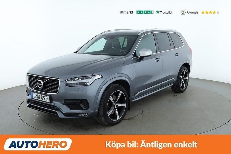 Grå Begagnad 2019 Volvo XC90 R-Design SUV | 442 000 kr (Bra pris) - Bild 1/4