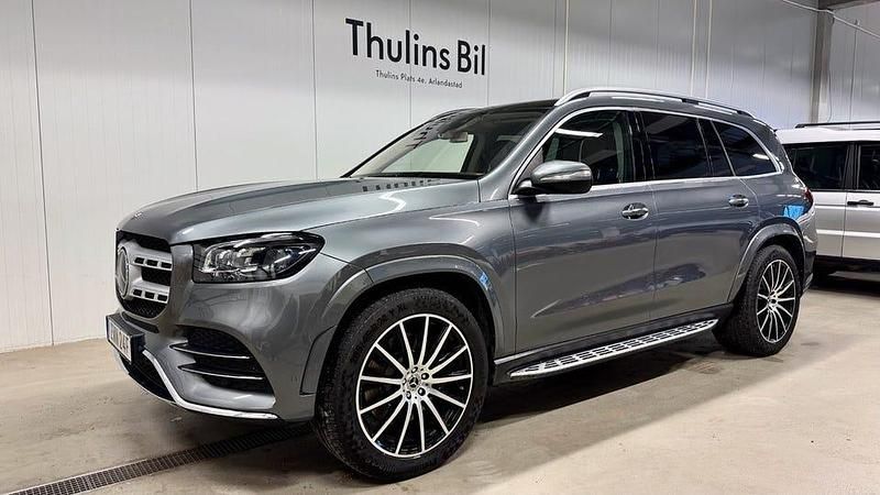 Grå Begagnad 2019 Mercedes GLS350 AMG SUV | 799 900 kr - Bild 1/4