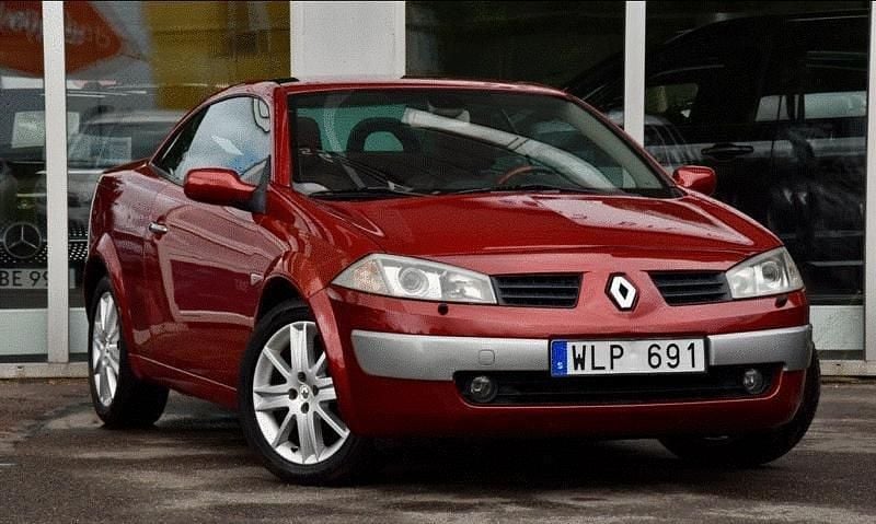Röd Begagnad 2005 Renault Mégane Cabriolet Cab | 35 000 kr (Marknadspris) - Bild 1/4