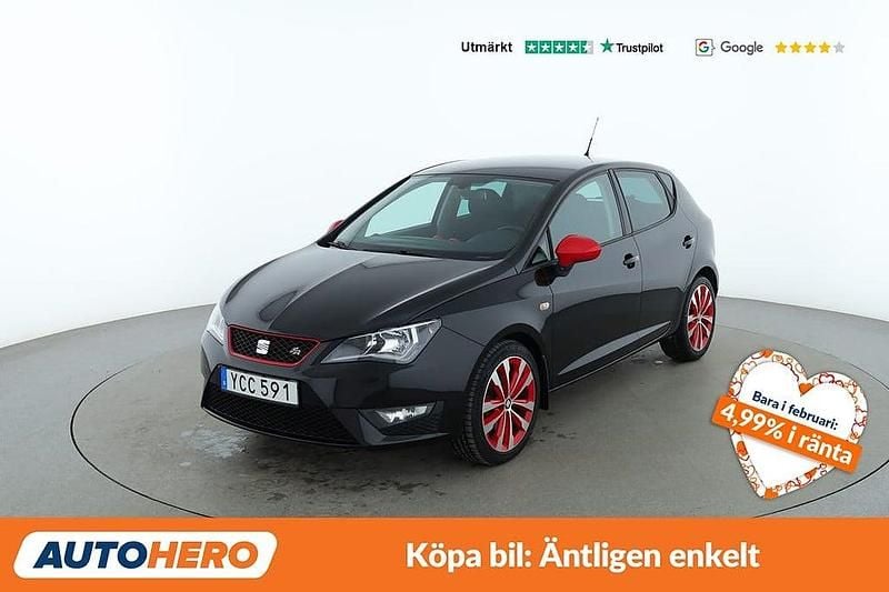Begagnad Seat Ibiza FR 151 HK (111 kW) 2016 Svart Halvkombi