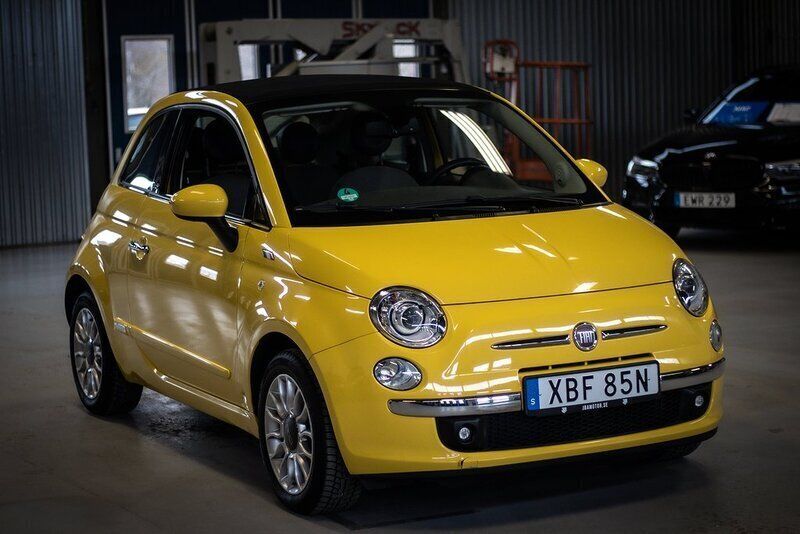 Gul Begagnad 2010 Fiat 500C Cab | 75 000 kr (Marknadspris) - Bild 1/3