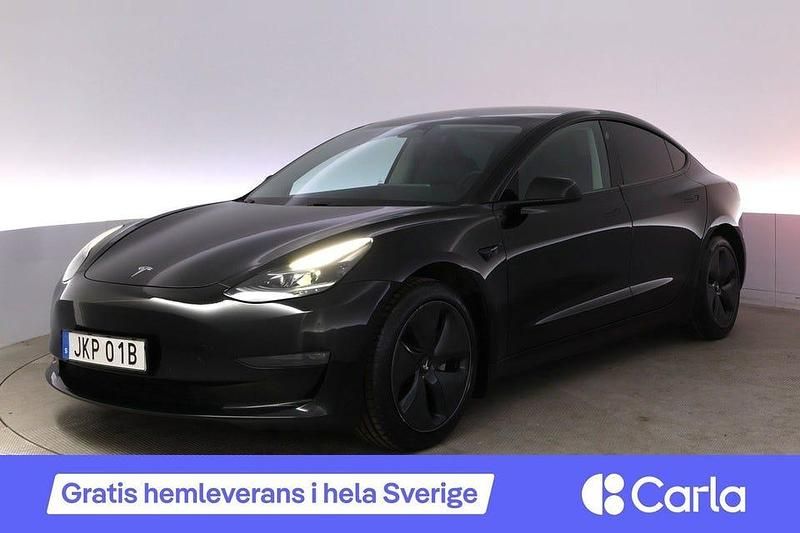 Svart Begagnad 2021 Tesla Model 3 Long Range AWD Sedan | 297 900 kr (Marknadspris) - Bild 1/3
