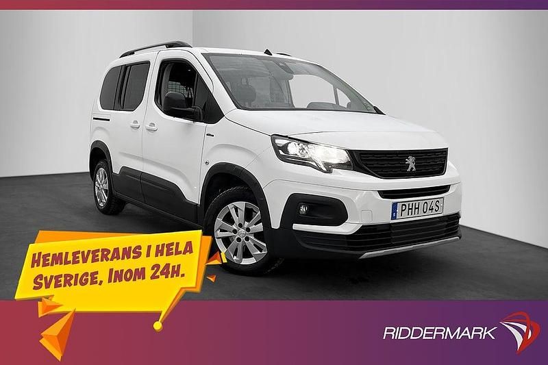 Vit Begagnad 2019 Peugeot Rifter GT-line Minibuss | 209 800 kr (Bra pris) - Bild 1/3